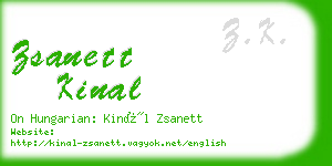 zsanett kinal business card